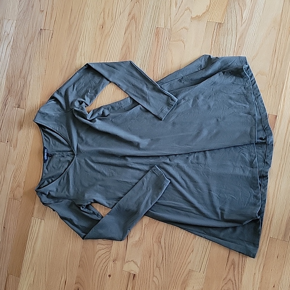 Green Long Sleeve Express Dress